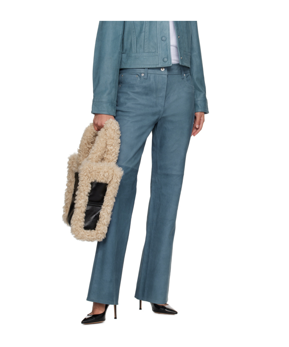 Stand Studio Belt Loops Slacks In Blue