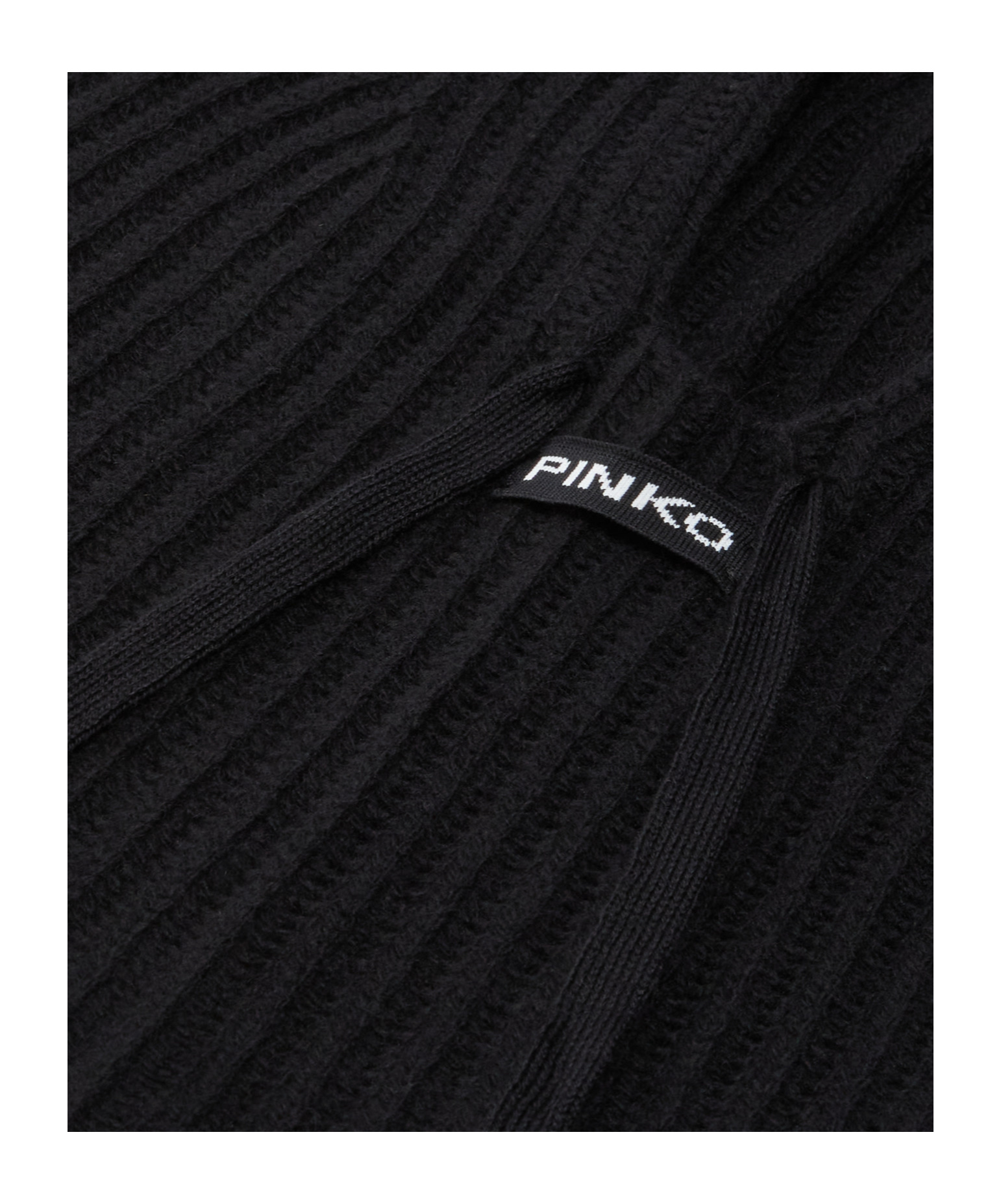 Pinko Ribbed-knit Balaclava In Black