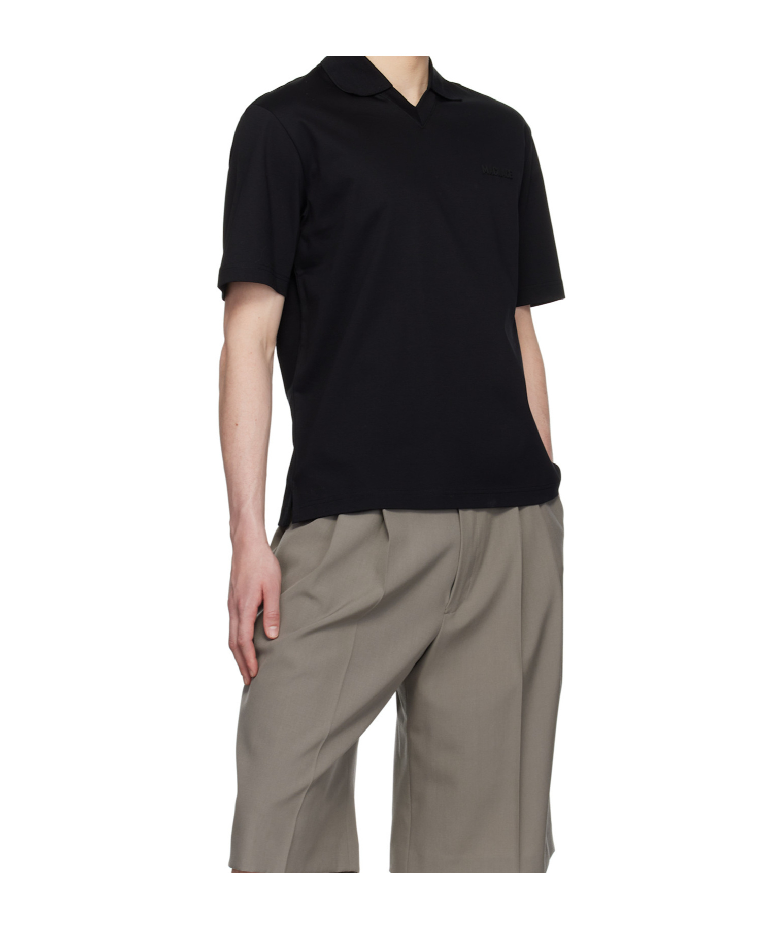 Mackage Short-sleeved Polo Shirt In Black