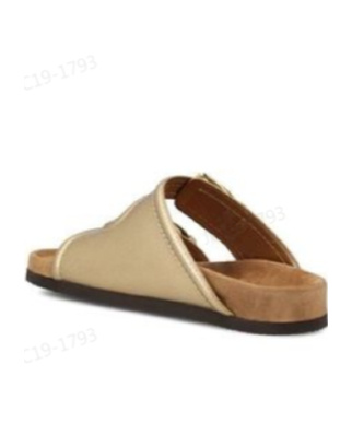 Valentino Fussbet Double-strap Slides In Nude