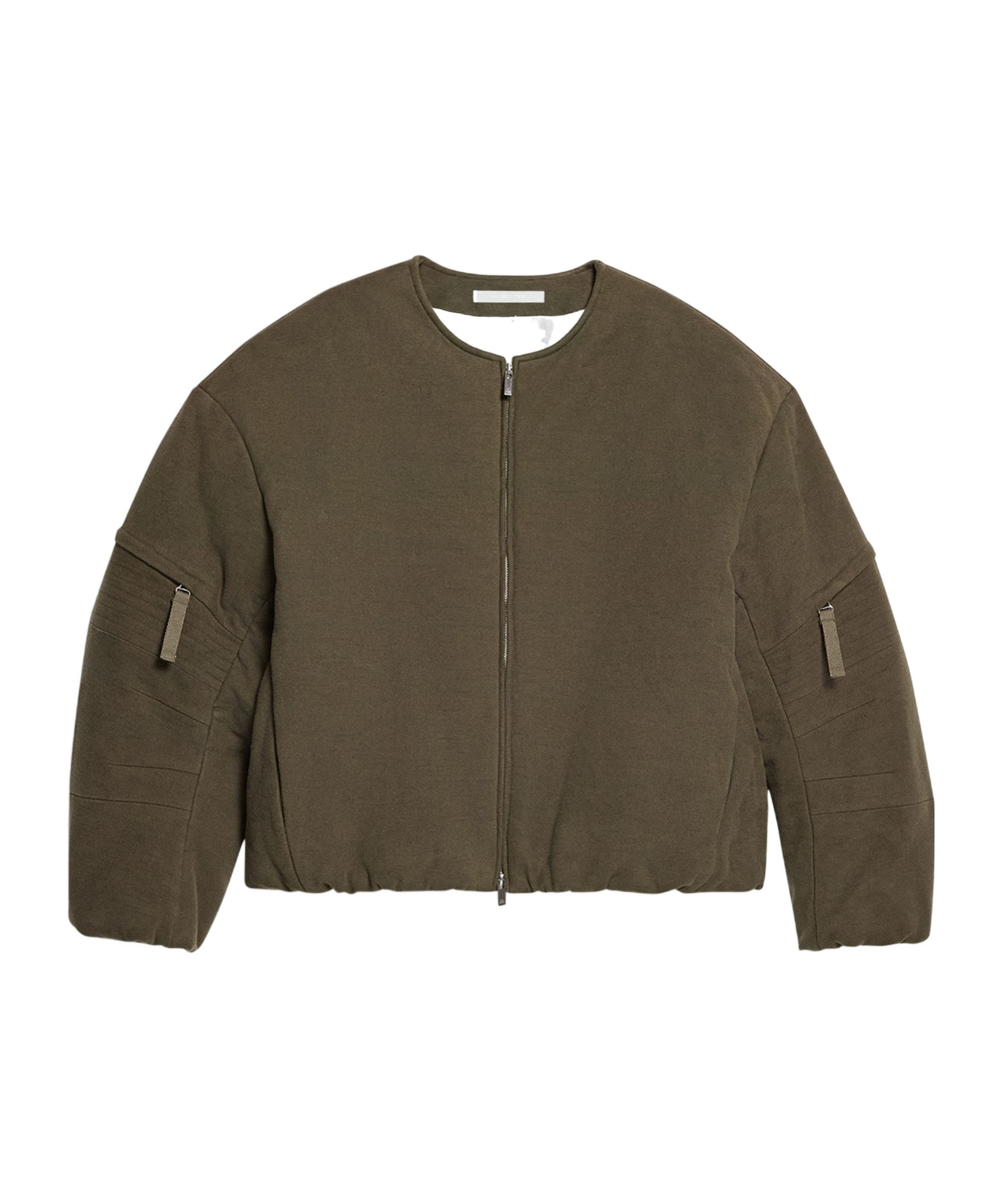 Helmut Lang Brushed Cocoon Bomber Jacket In Brown