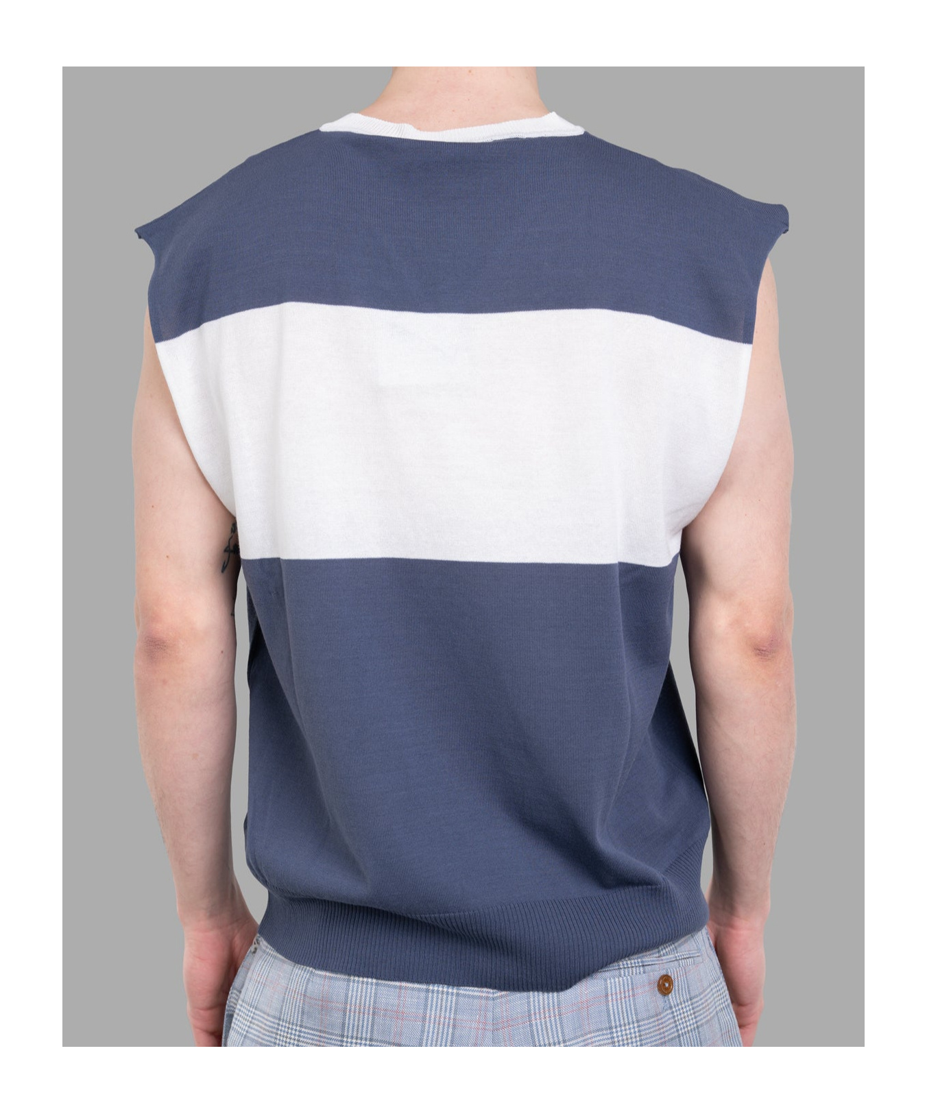 Vivienne Westwood Block Stripe Sleeveless V-neck Top