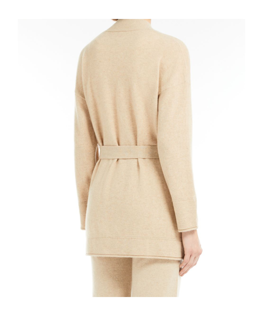 Max Mara Long-sleeved Cardigan In Nude