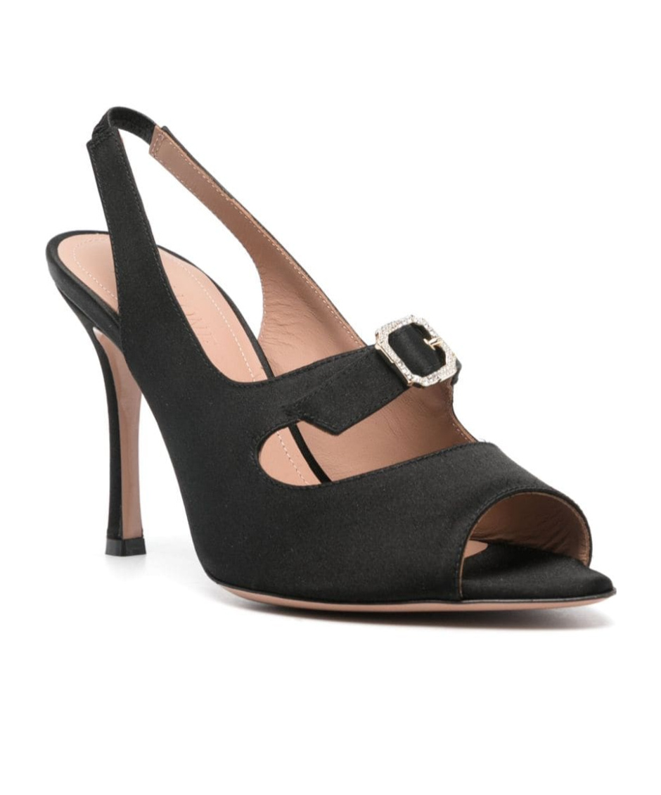 Malone Souliers Celeste 90mm Crystal-buckle Sandals In Black