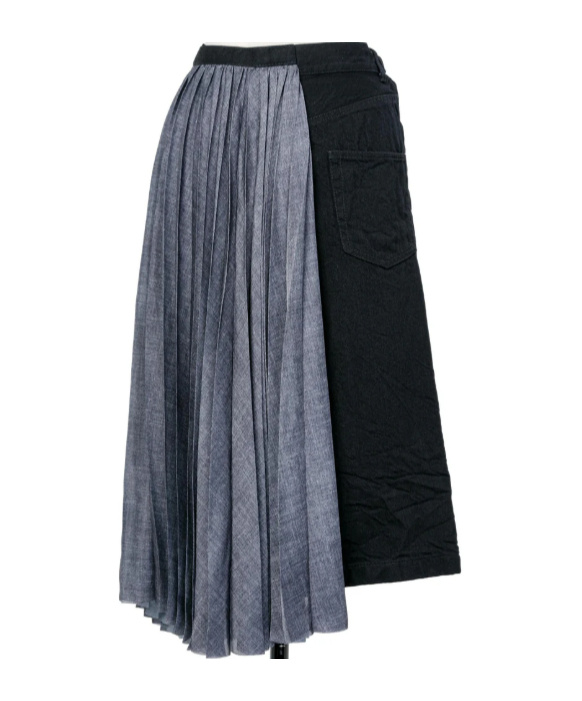 Sacai Denim Skirt In Black