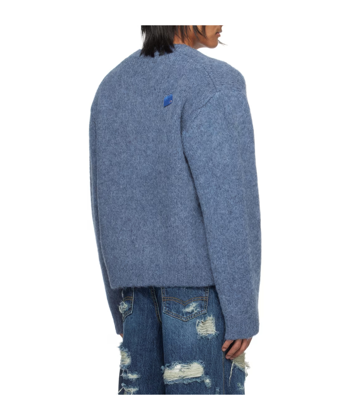 Ader Error Gemma Logo Cardigan In Blue