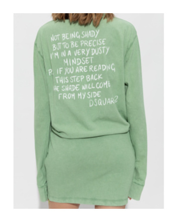 Dsquared2 Long-sleeve Mini Dress In Green