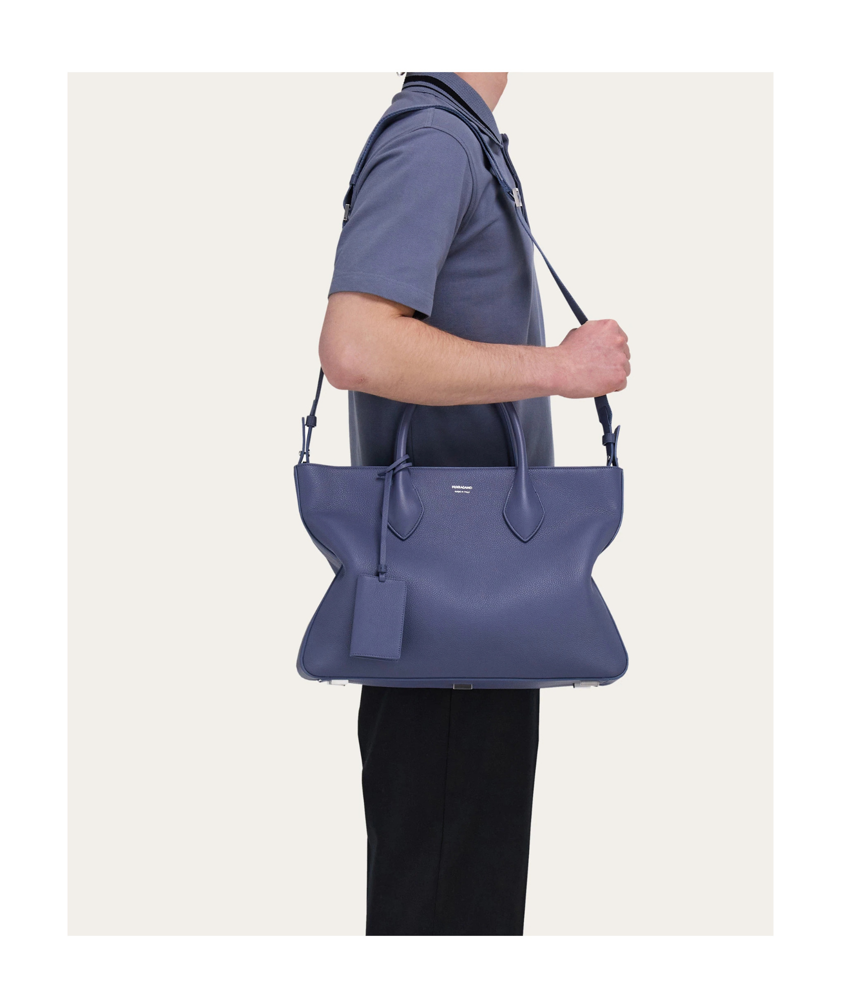 Ferragamo Star-shaped Tote Bag In Gray