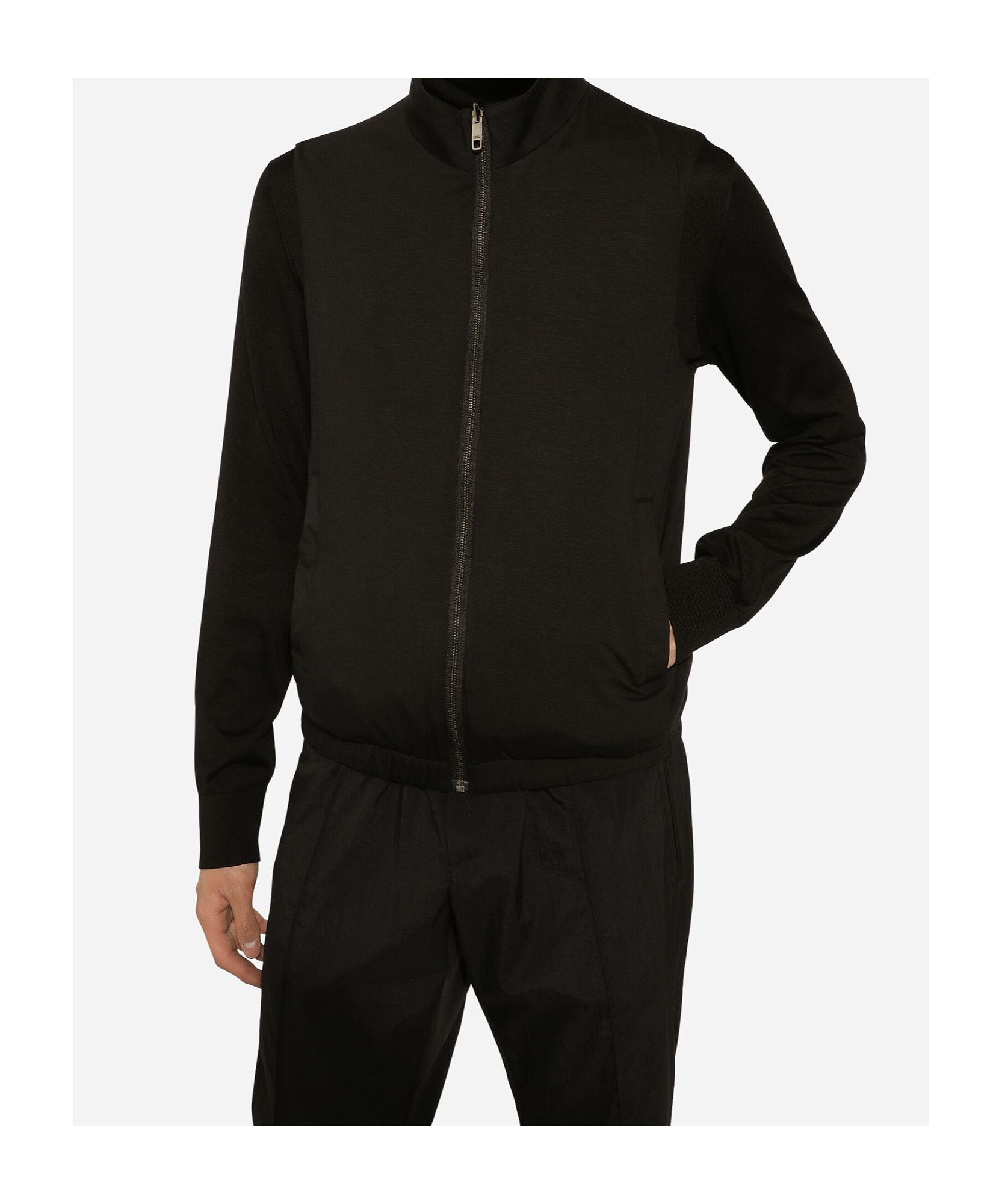 Dolce & Gabbana Logo-plaque Reversible Gilet In Black