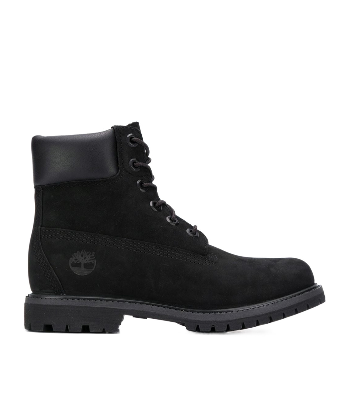 Timberland Womens Black Premium Chunky-sole Leather Boots Eur 41 / 8 Uk In Black