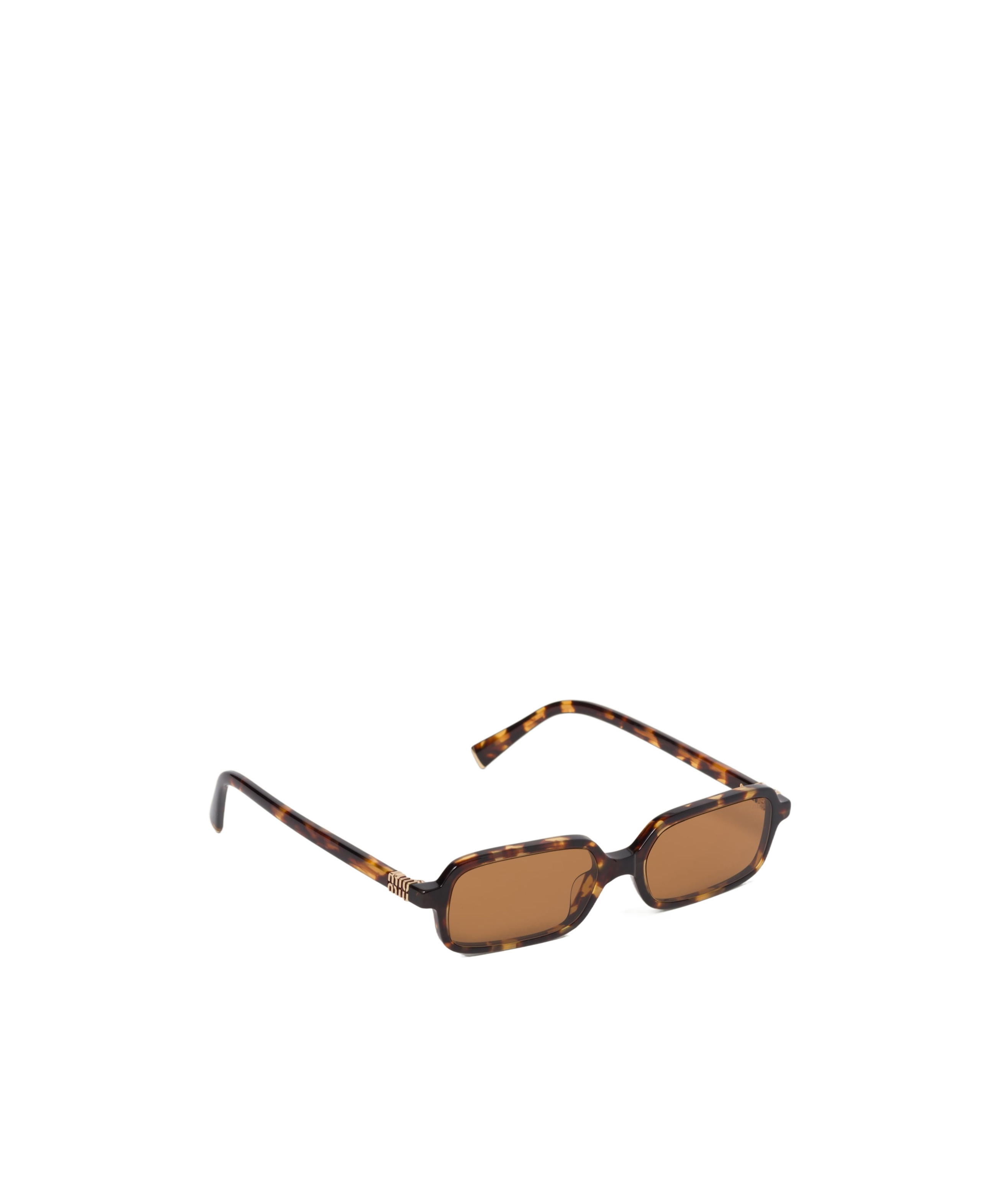 Miu Miu Tortoiseshell Rectangle-frame Sunglasses In Brown