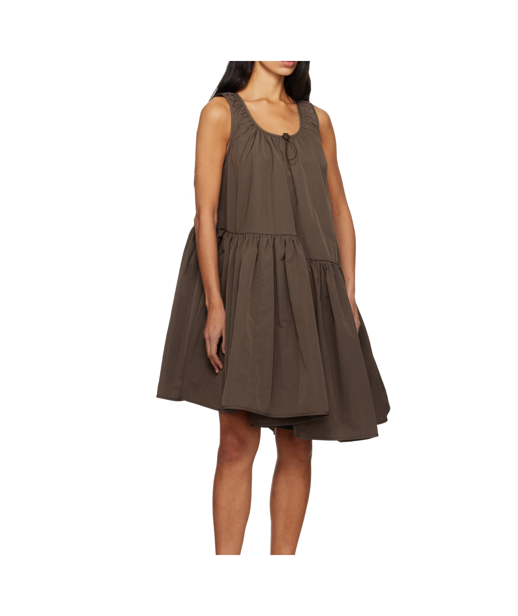 Cecilie Bahnsen Azelia Midi Dress In Brown
