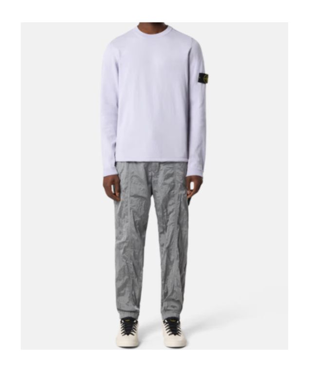 Stone Island Compass-motif Jersey-fleece Sweatshirt In White