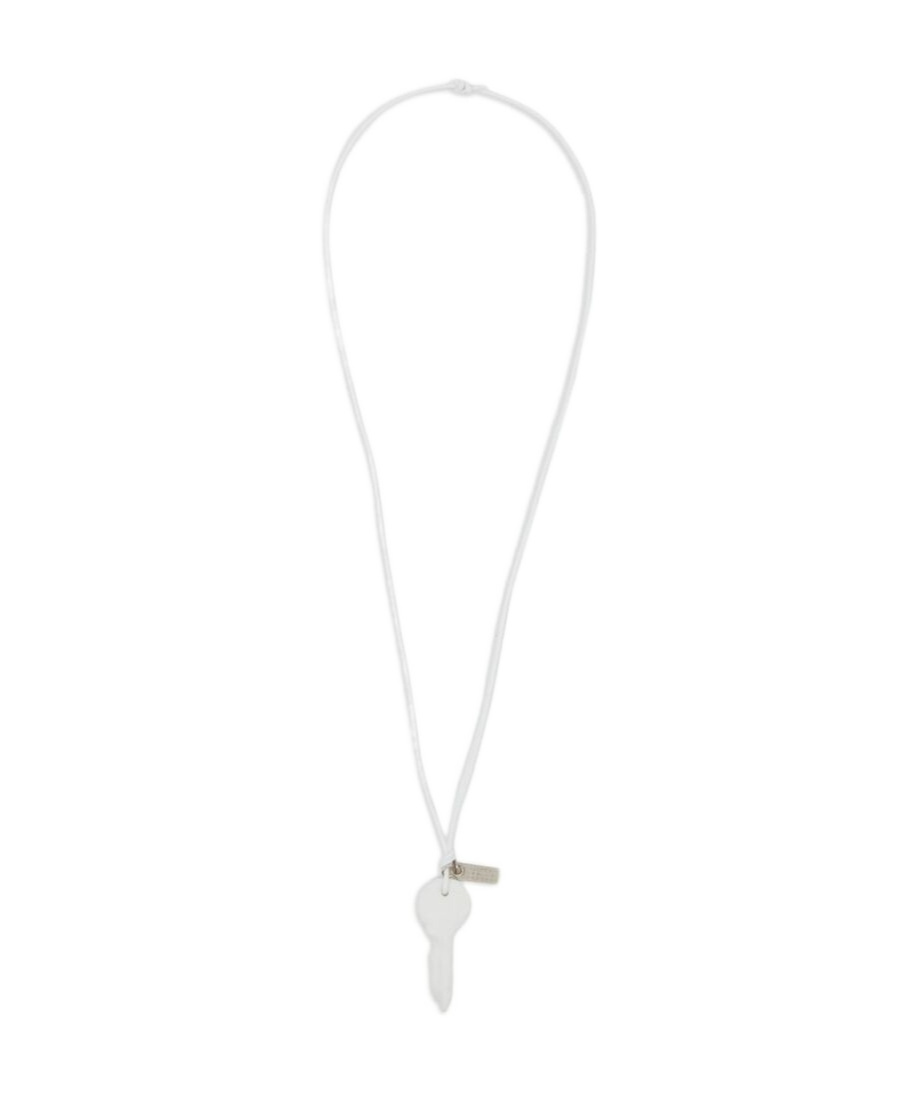 Shop Mm6 Maison Margiela Key Pendant Necklace In White