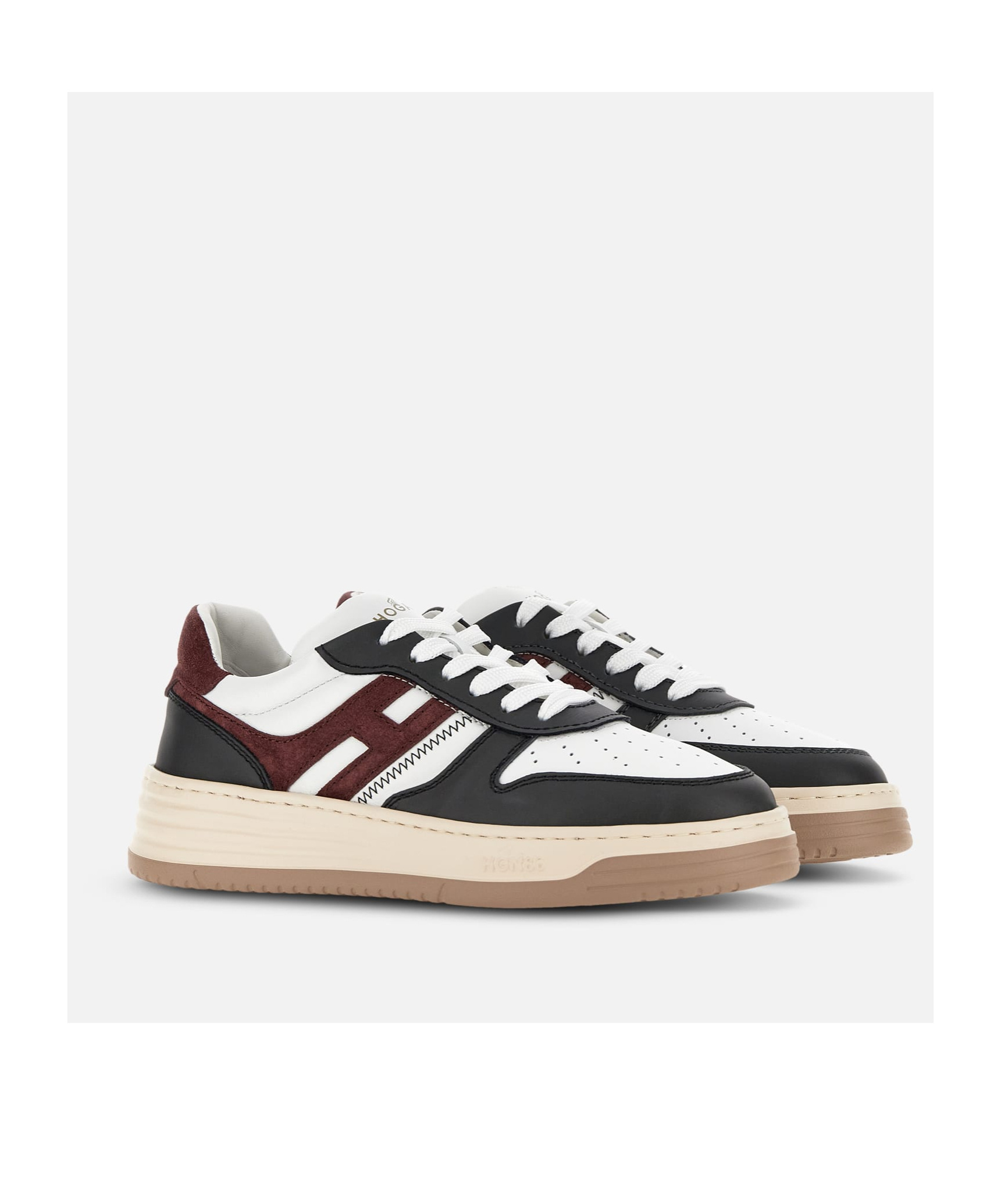 Hogan Lace-up Low-cut Casual Shoes In Multicolor