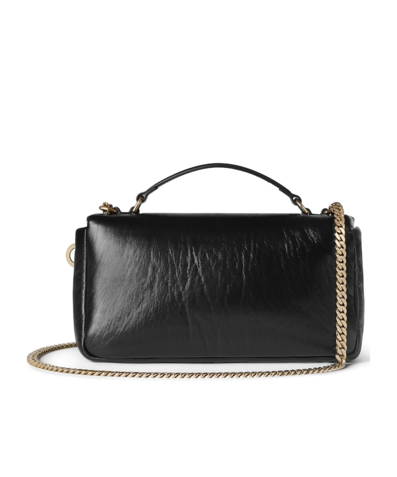 Gucci Womens Black Black Gg Milano Small Top-handle Leather Bag In Black