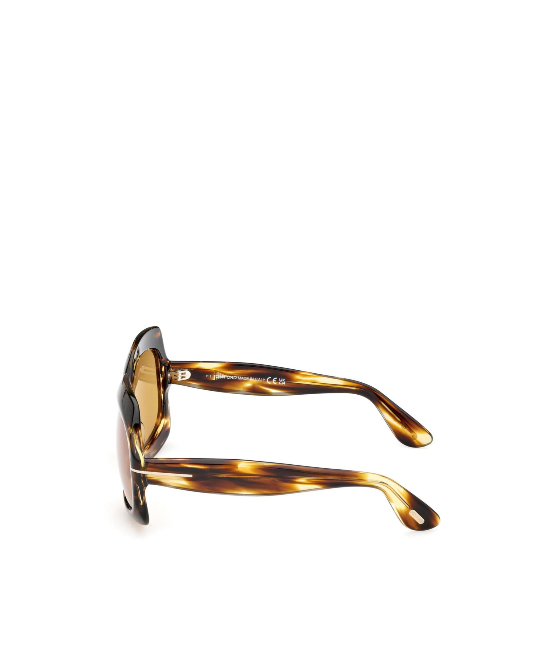 Tom Ford Eyewear Ren Oversized Frame Sunglasses In Nude