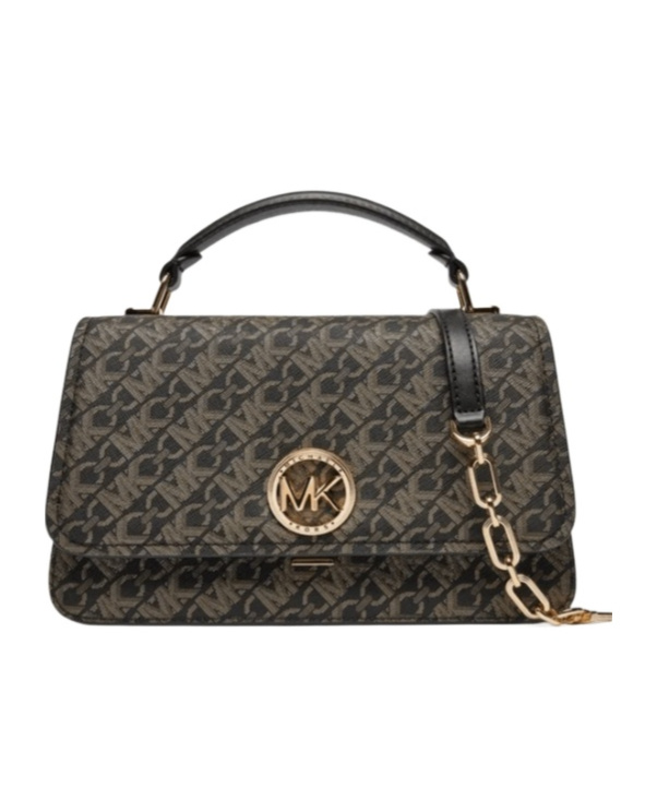 Michael Kors Logo Shoulder Bag In Black