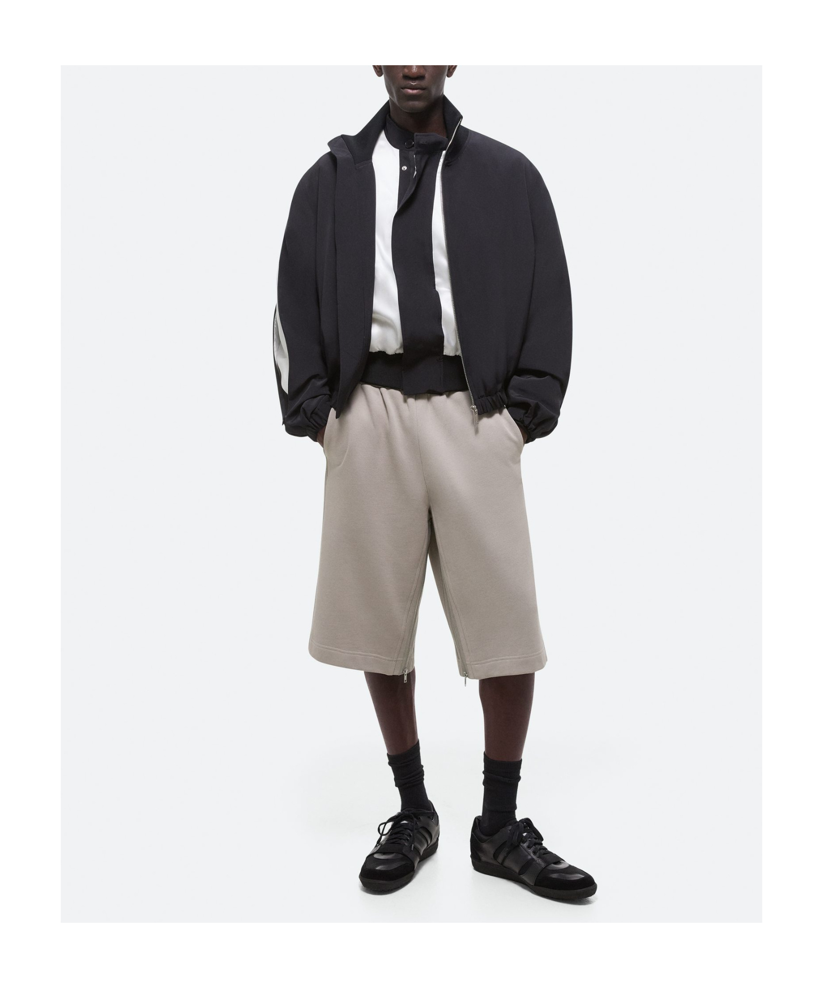 Helmut Lang Elastic Waist Shorts In Nude