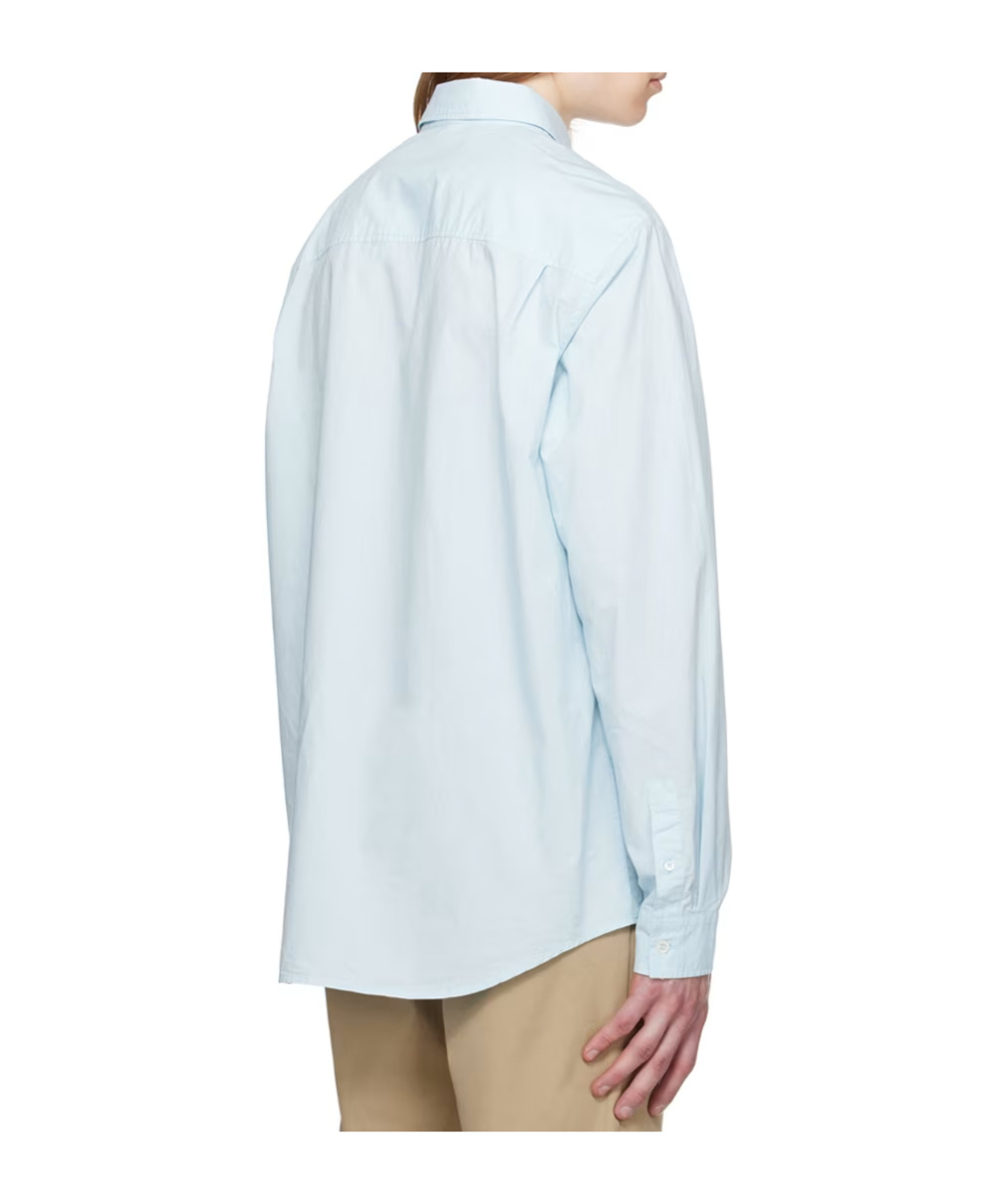 Apc Cotton Button-down Shirt In Blue