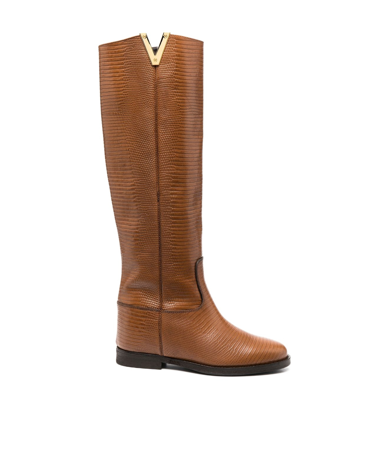 Via Roma 15 Round-head Boots In Brown