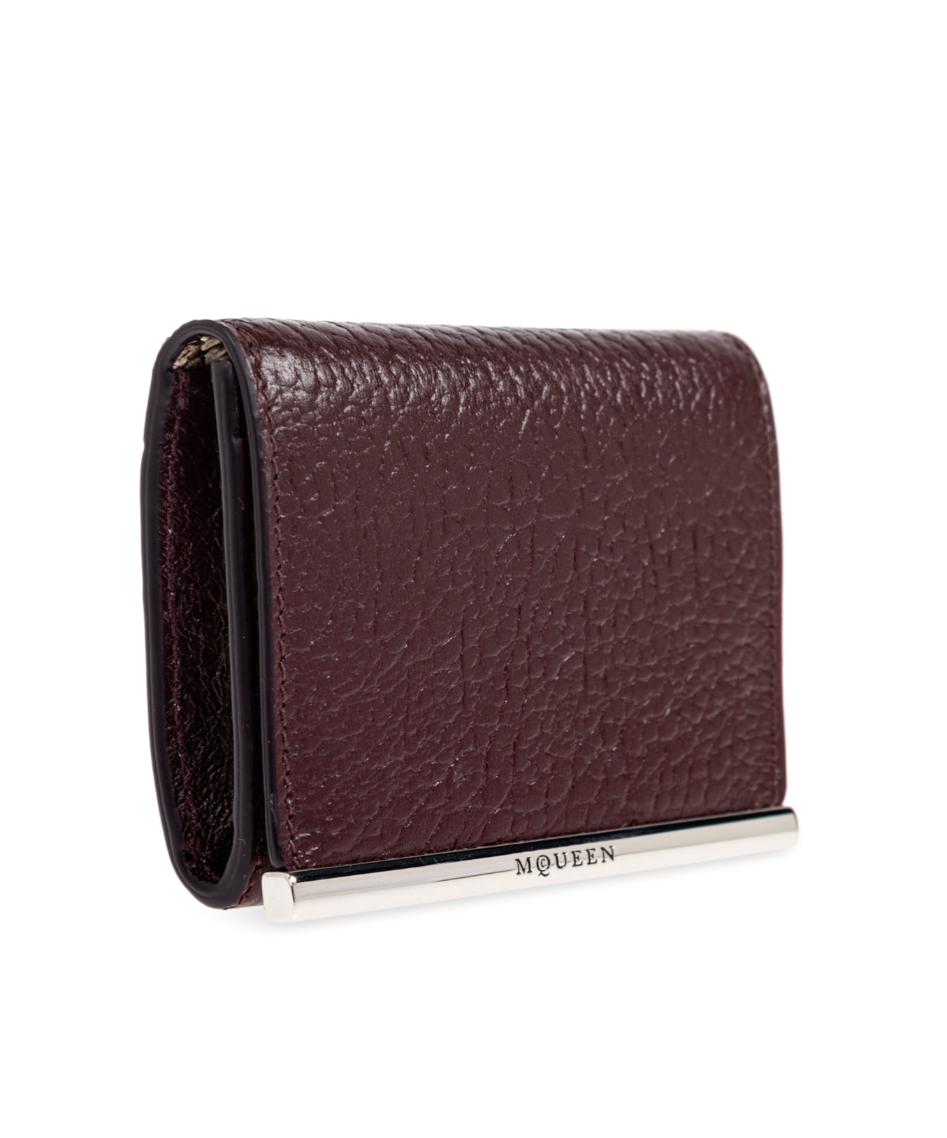 Alexander Mcqueen Leather Fold-over Wallet In Red