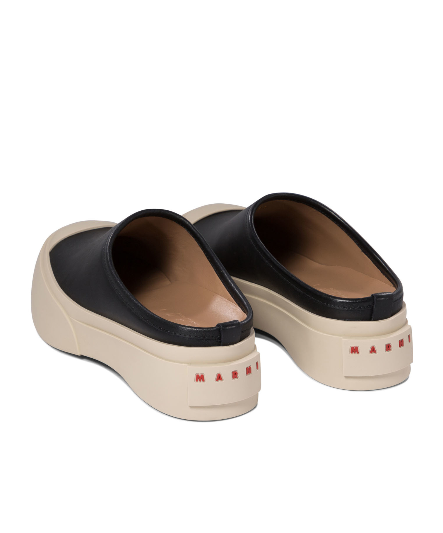 Marni Smooth Leather Pablo Clogs In Nude