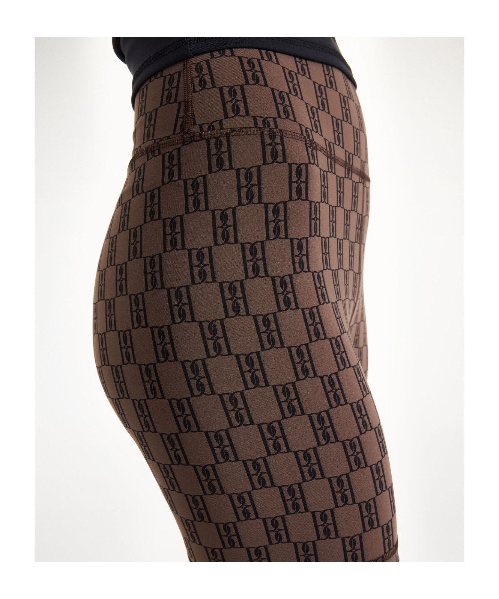 By Malene Birger Siola Monogram-print Cycling Shorts In Brown