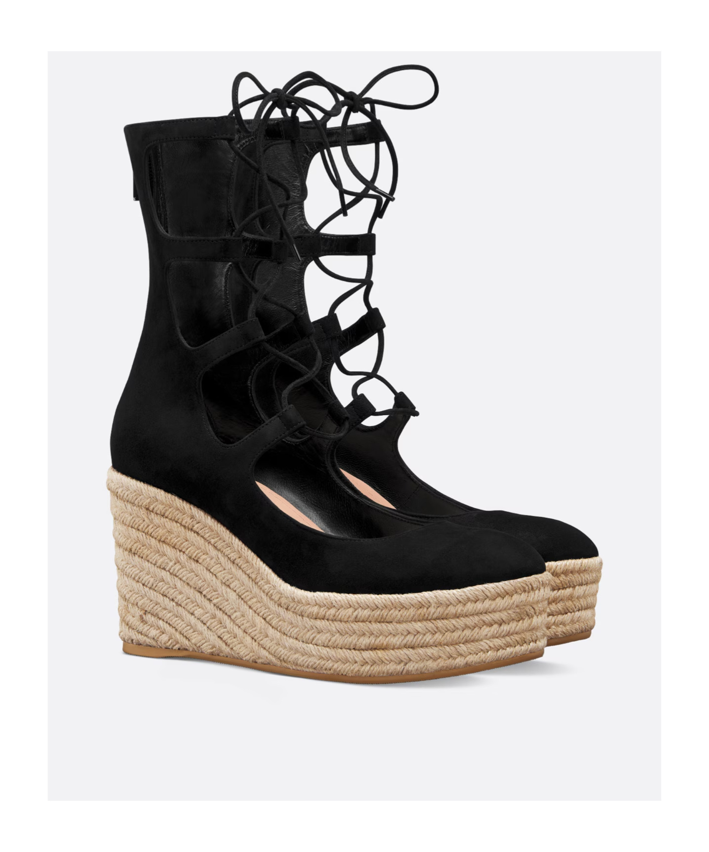 Dior Iver Wedge Heel Short Boots In Black