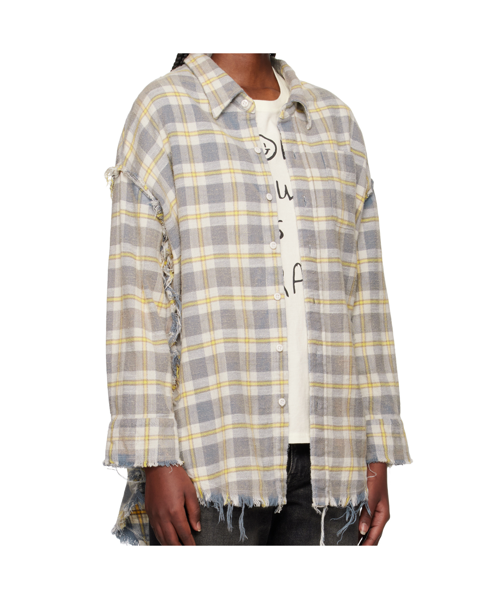 R13 Long Sleeve Shirt In Multicolor