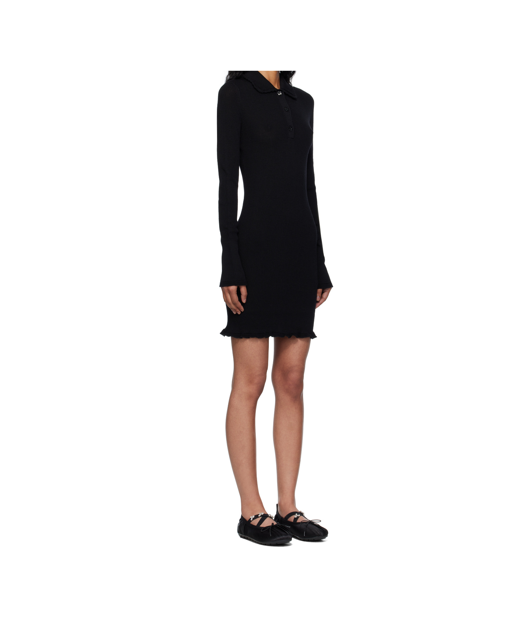 Cecilie Bahnsen Long Sleeve Dress In Black