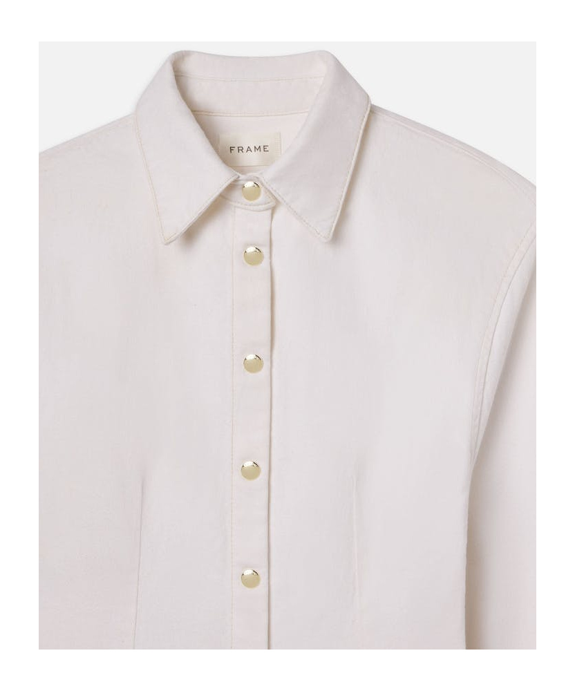 Shop Frame The Sculpted Shirt In White