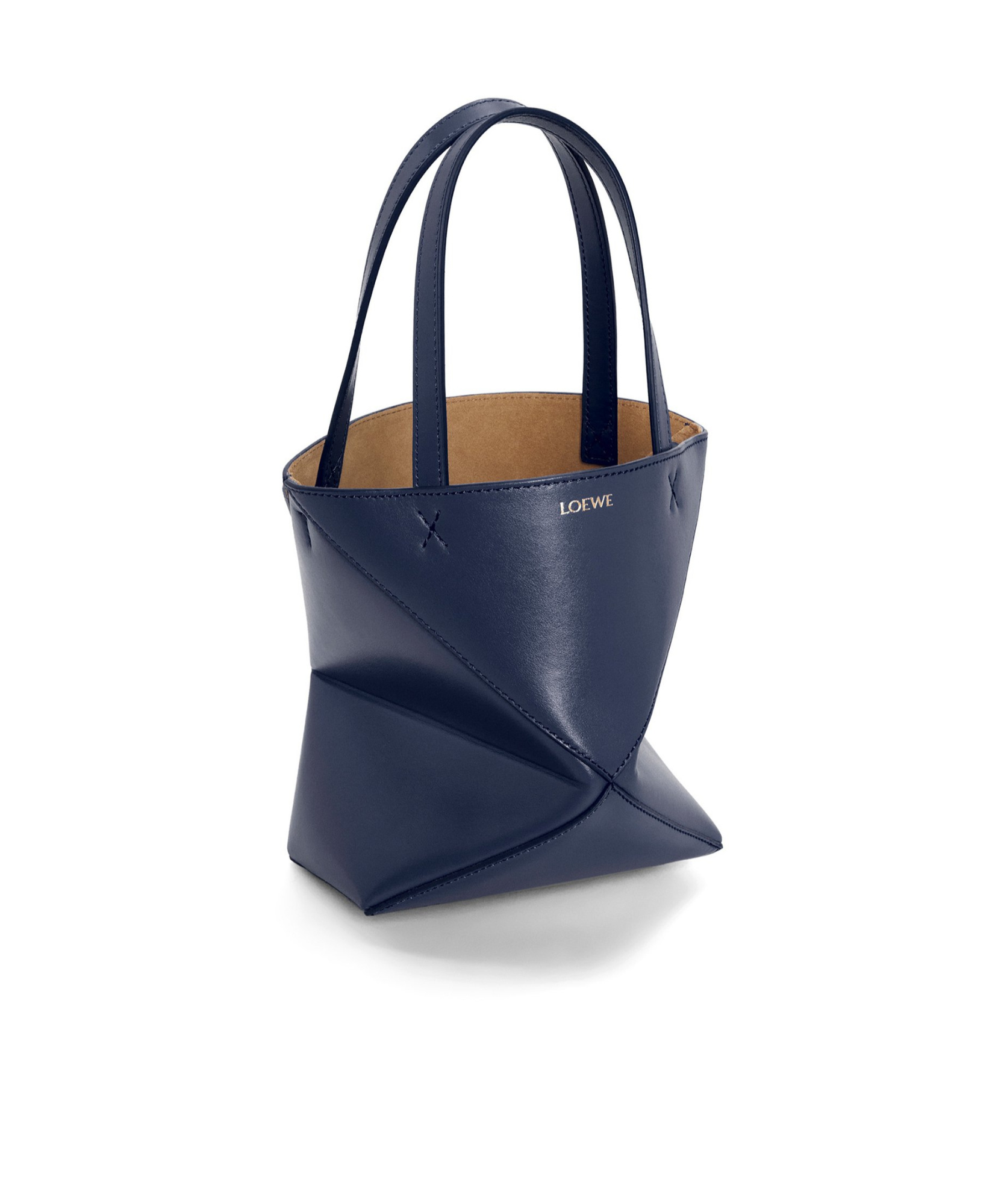 Loewe Womens Abyss Blue Puzzle Fold Mini Leather Tote Bag In Blue
