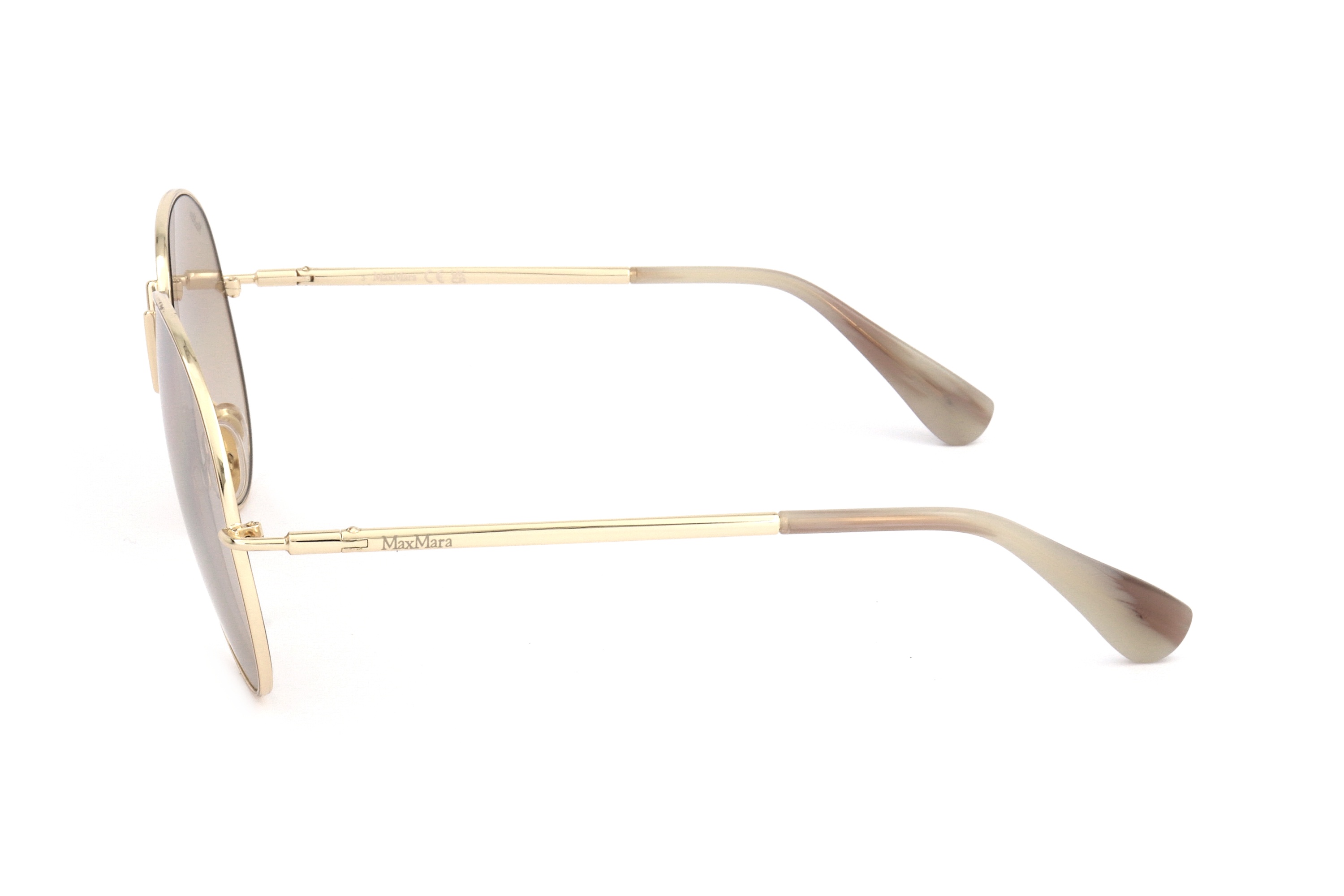 Max Mara Full Frame Sunglasses In Gold