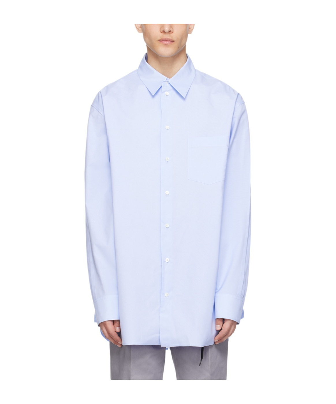 Shop Marni Lapel Long-sleeved Shirt In Blue
