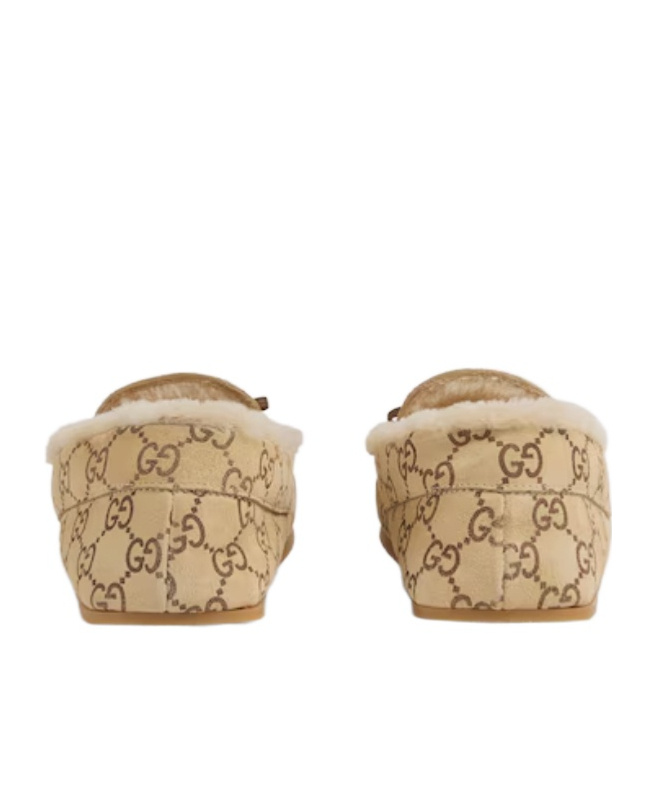 Gucci Women's Driver Loafer With Merino Wool Lining In Brown