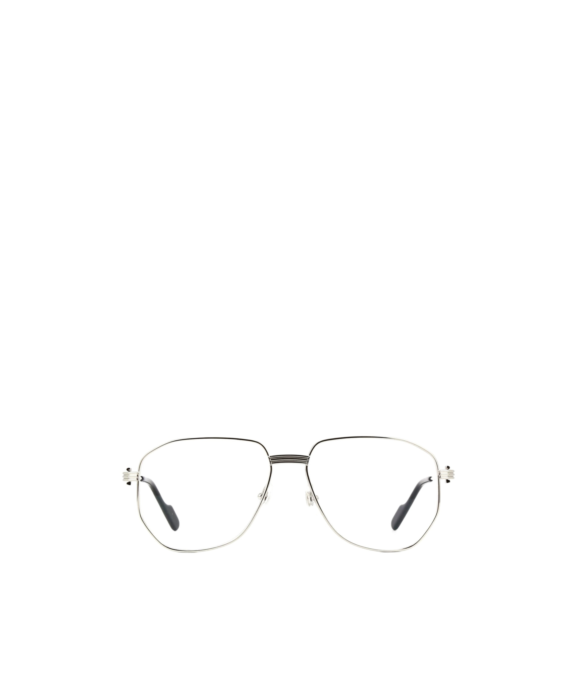 Cartier Silver-silver-transparent Metal Glasses In White