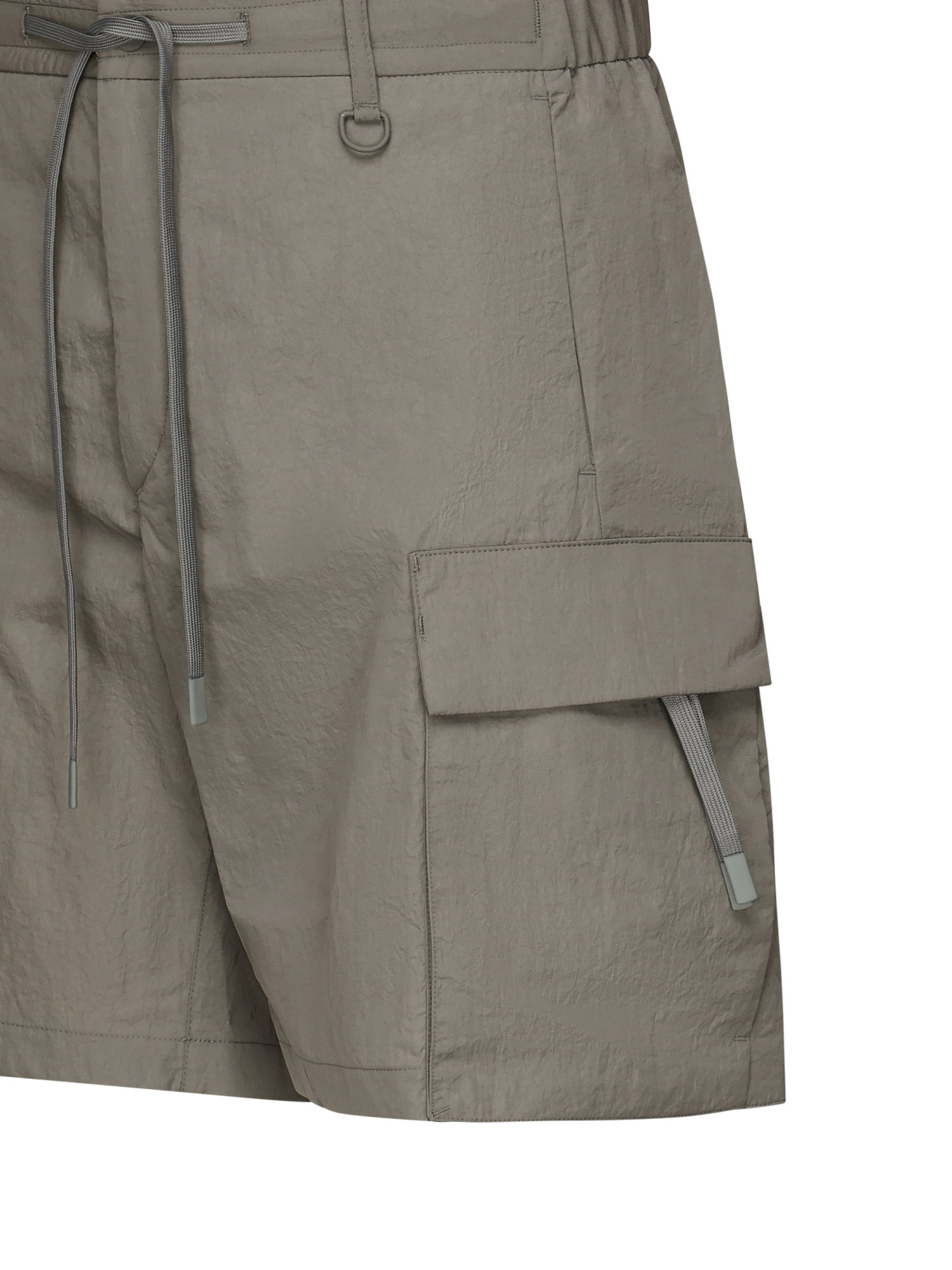 Herno Tech-crincle Laminar Shorts In Gray