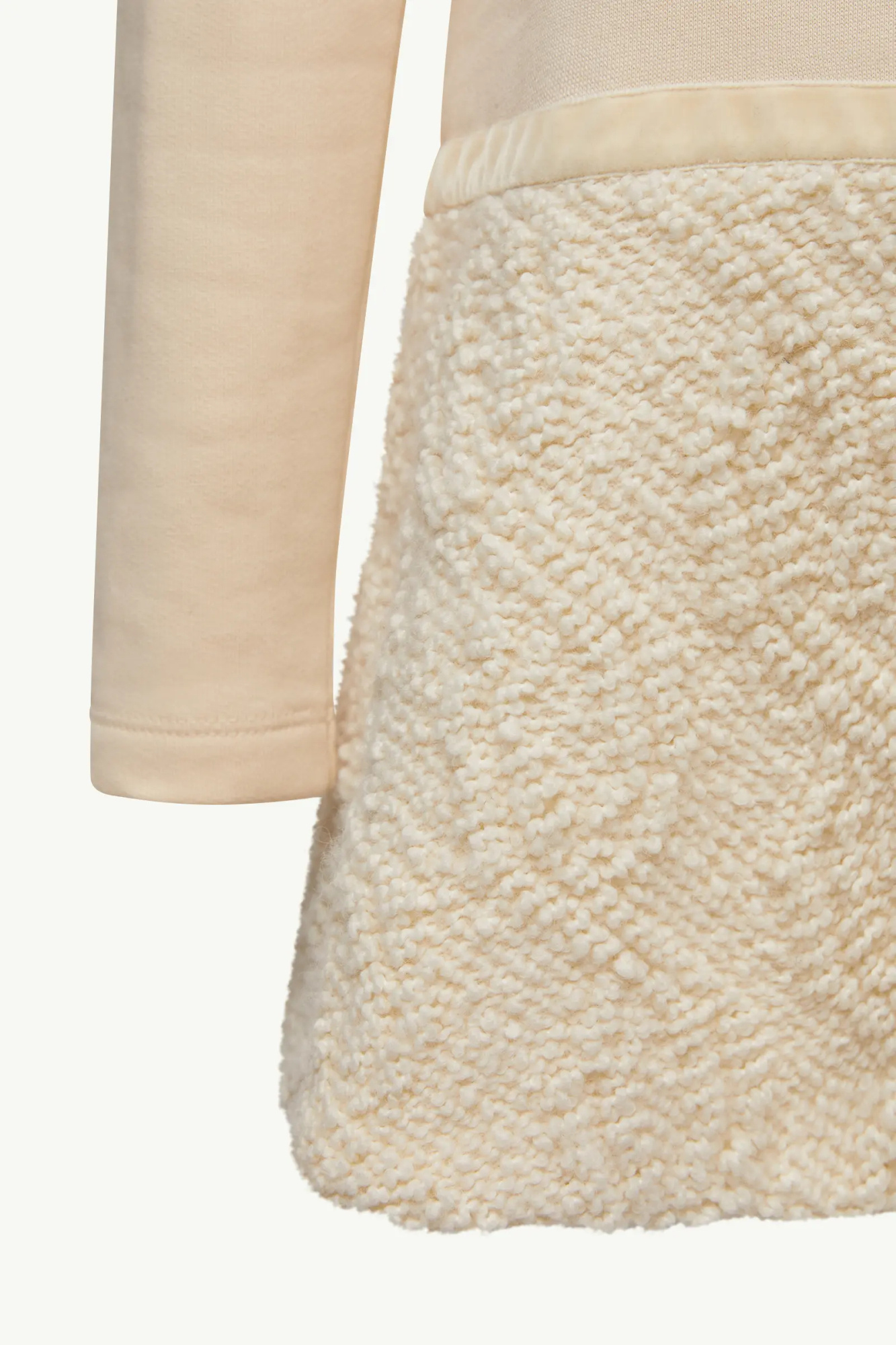 Moncler Cotton Sweatshirt Dress In Neutral