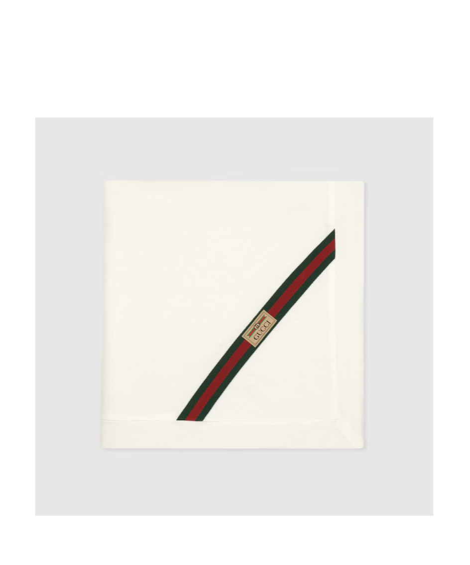 Gucci Logo-print Cotton Blanket In White