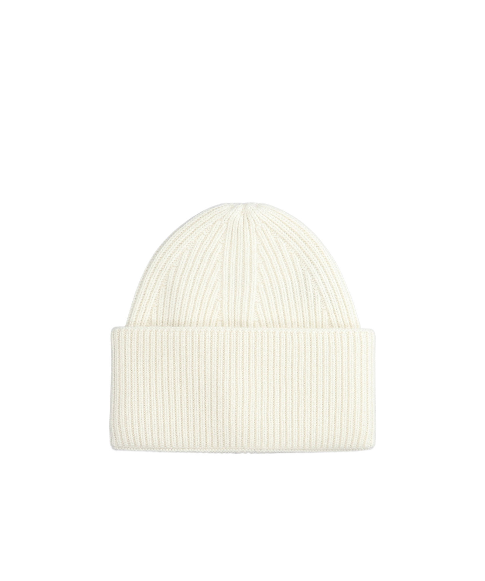 Laneus Ribbed Beanie In White