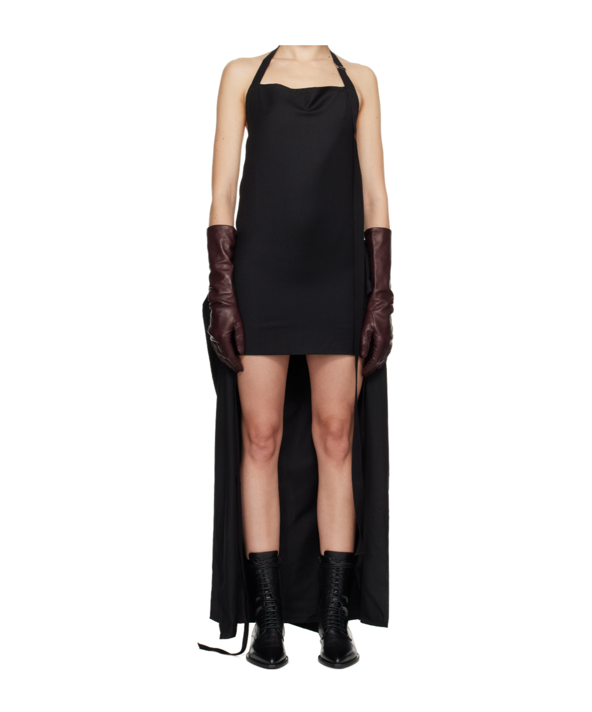Ann Demeulemeester Neck-hanging Dress In Black