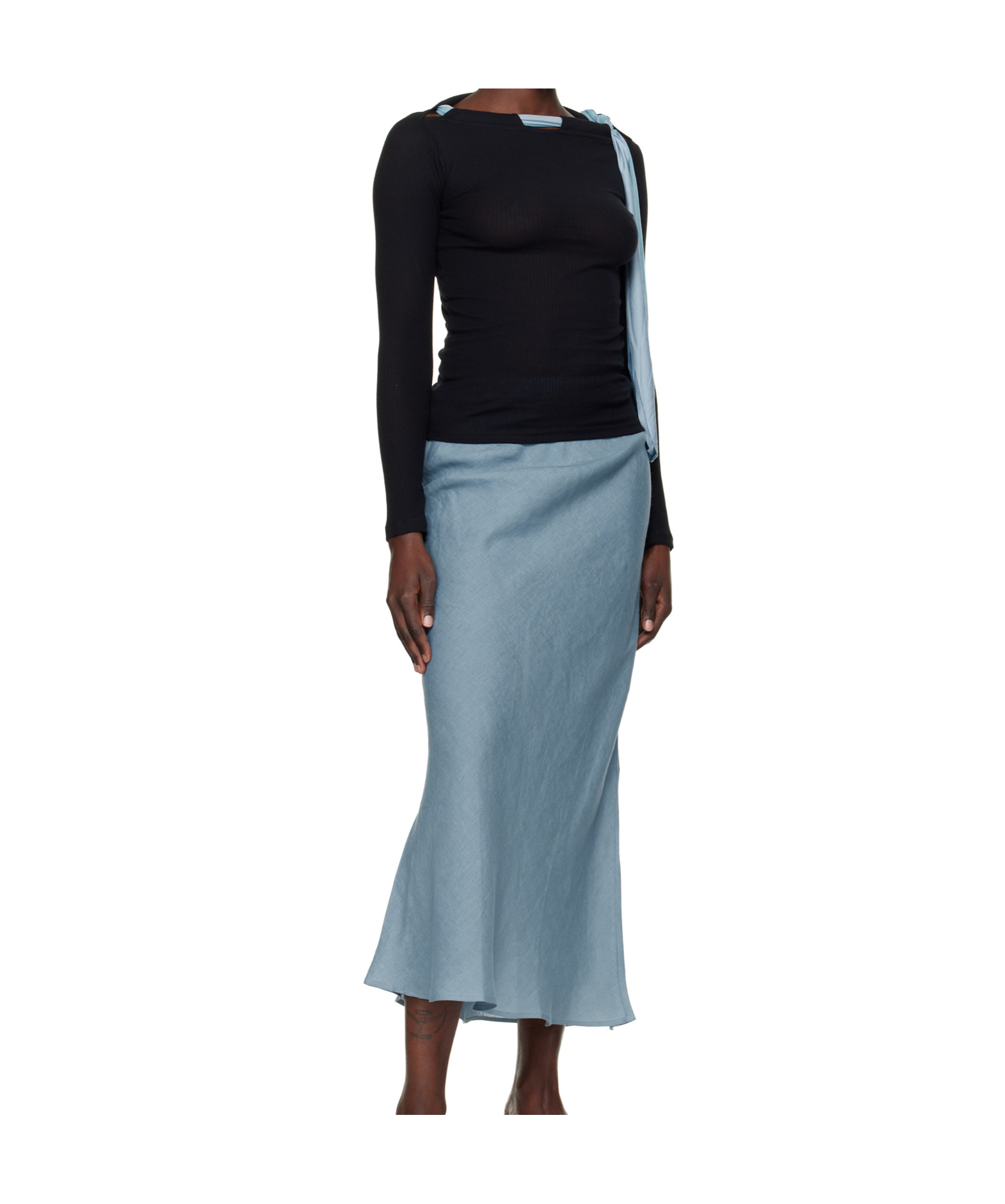 Baserange Blue Dydine Maxi Skirt In Blue