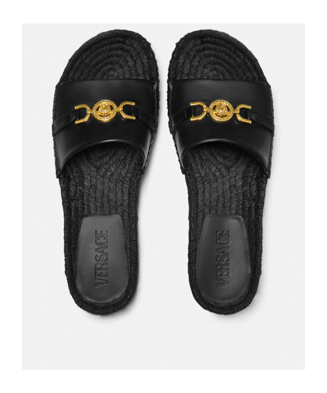 Versace Black Medusa '95 Slides In Black