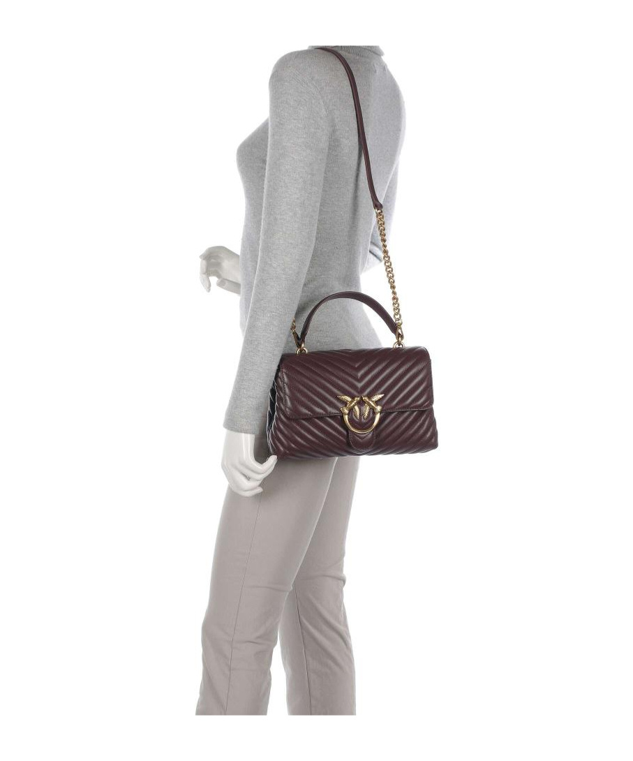 Shop Pinko Flip Shoulder Bag In Black