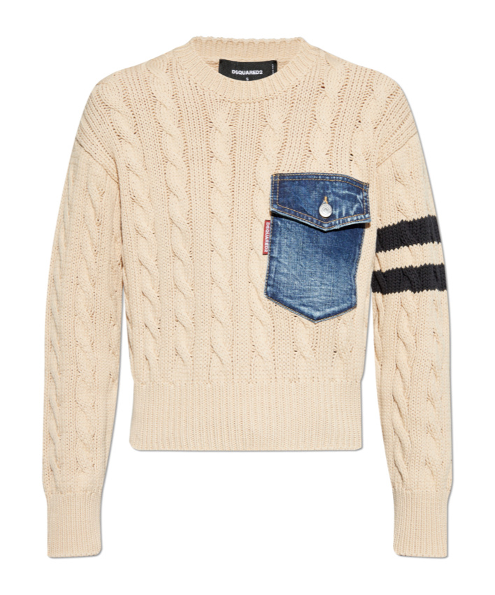 Dsquared2 Long-sleeved Sweater In Nude