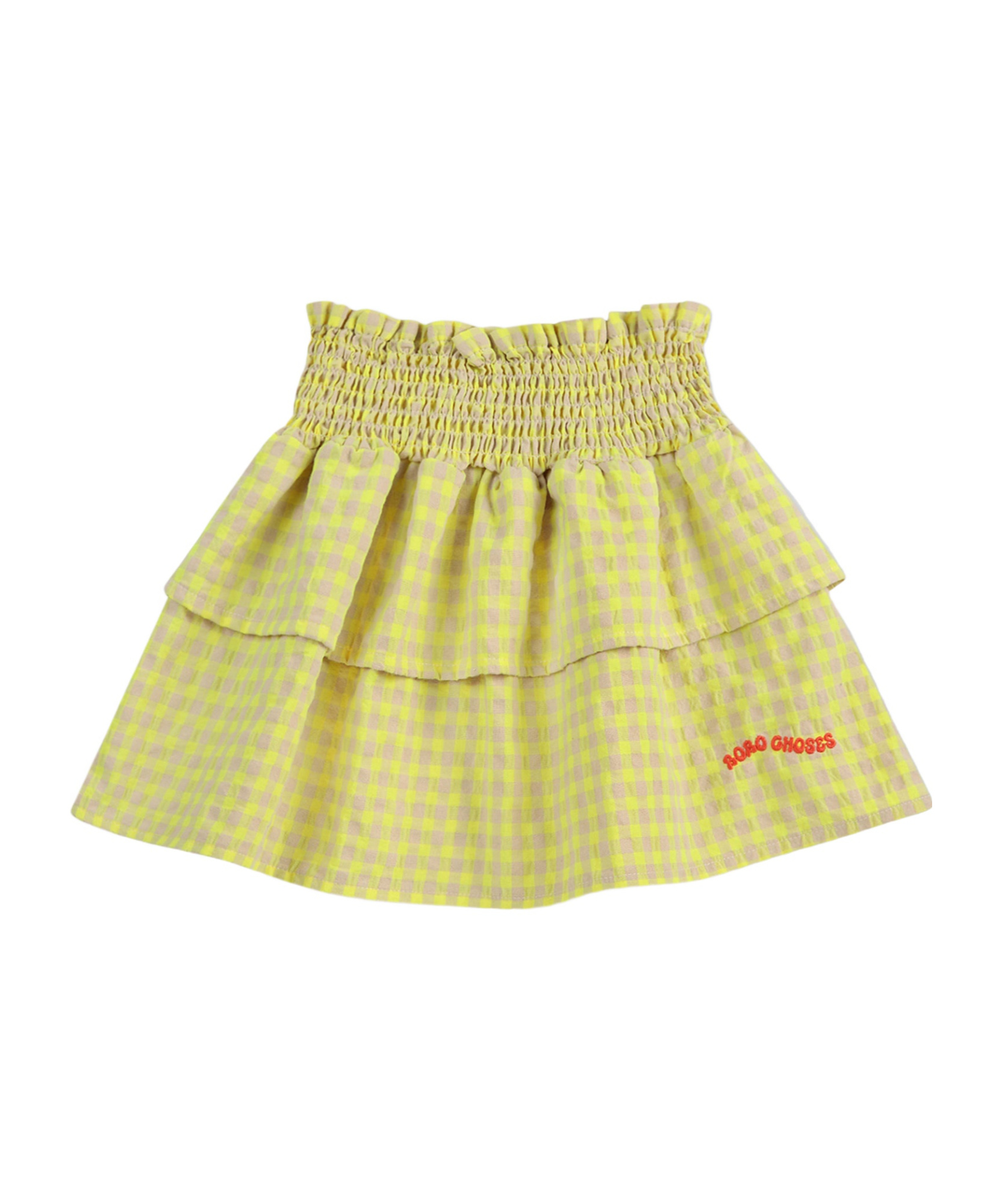 Bobo Choses Checked Skirt In Yellow