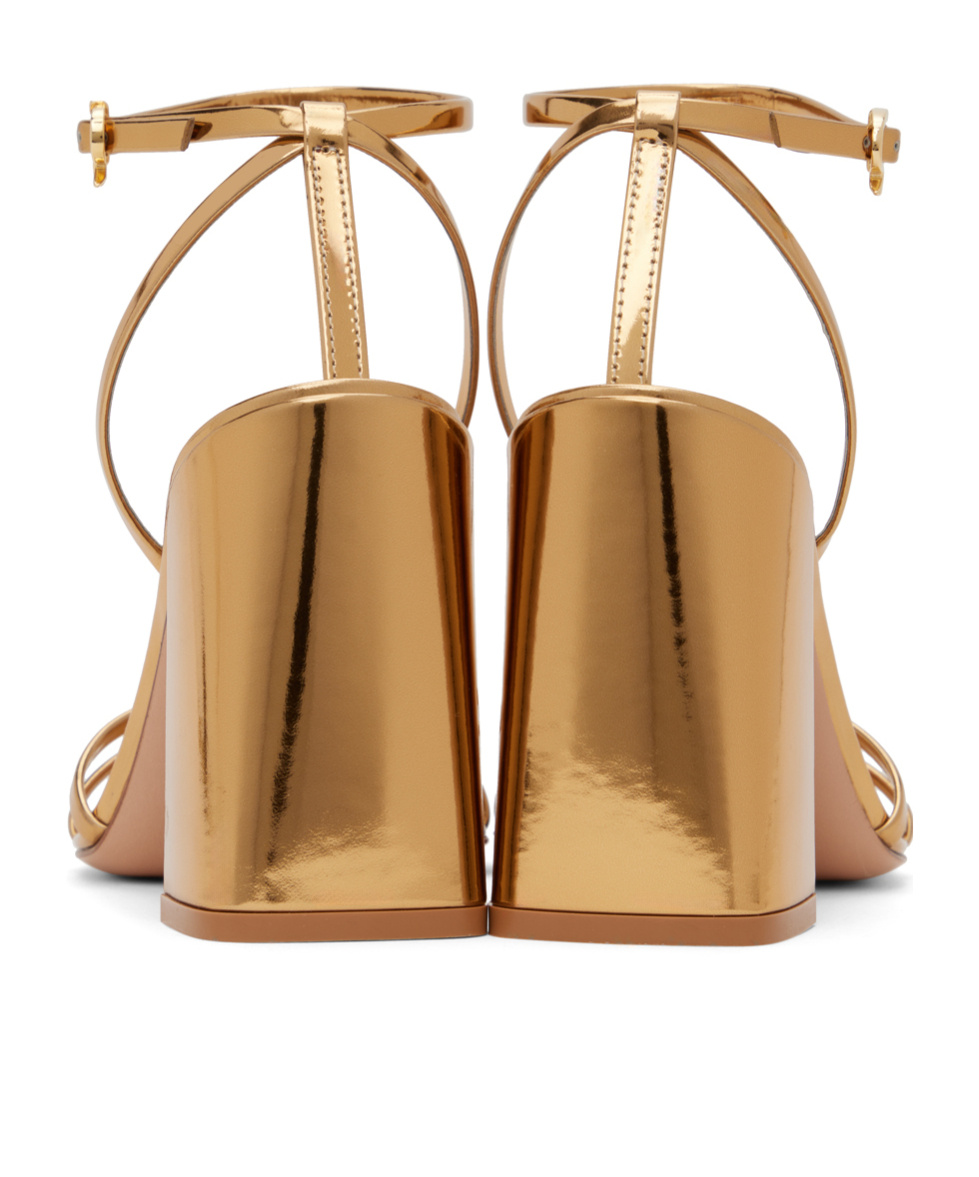 Gianvito Rossi Metallic Open-toed High-heeled Sandals In Nude