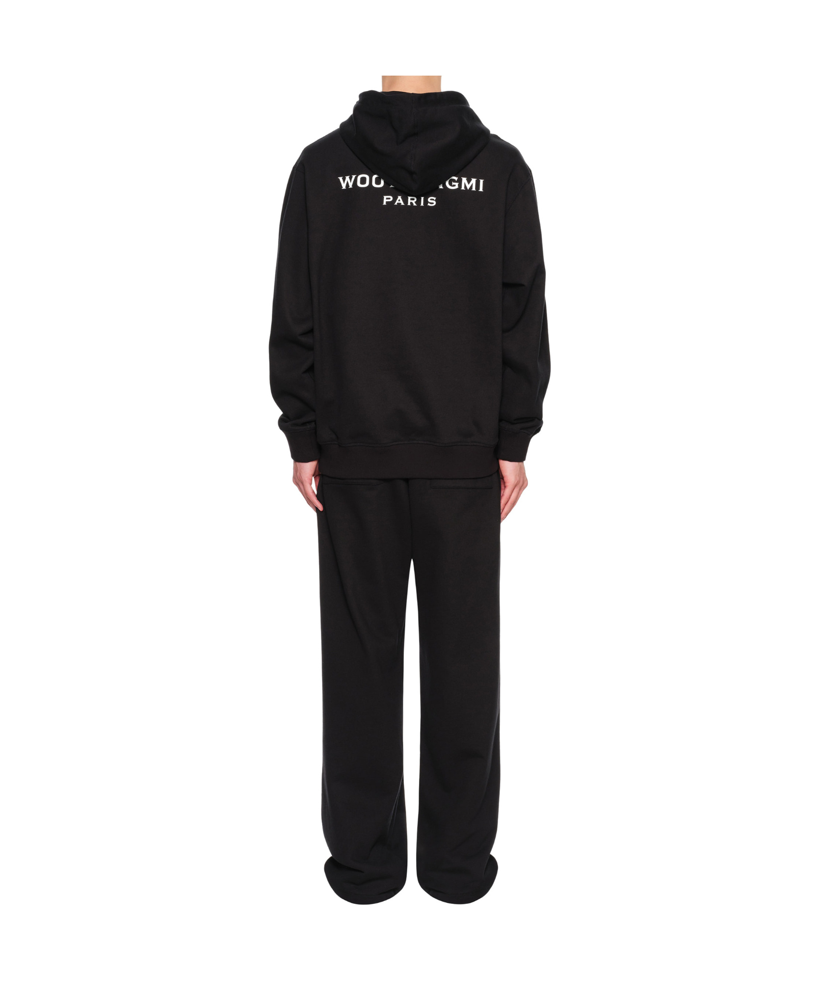 Wooyoungmi Classic Black Hoodie With Signature Logo Accents In Black