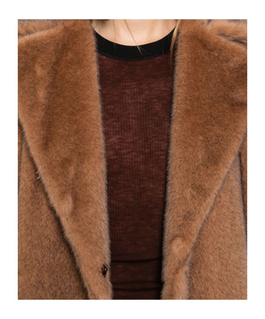 Antonelli Brown Tailored Coat With Structured Fit In Brown